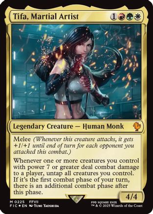 Tifa, Martial Artist (Surge Foil) (FIC-225) - Commander: FINAL FANTASY Foil