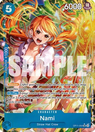 Nami (054) (Alternate Art) (OP11-054) - A Fist of Divine Speed Foil