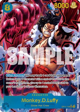 Monkey.D.Luffy (118) (Alternate Art) (OP11-118) - A Fist of Divine Speed Foil