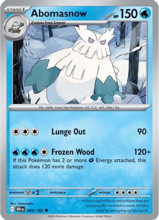 Abomasnow 60 - SV10 Destined Rivals Reverse Holofoil