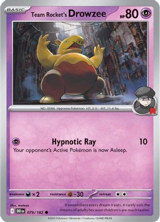 Team Rocket's Drowzee 79 - SV10 Destined Rivals Reverse Holofoil