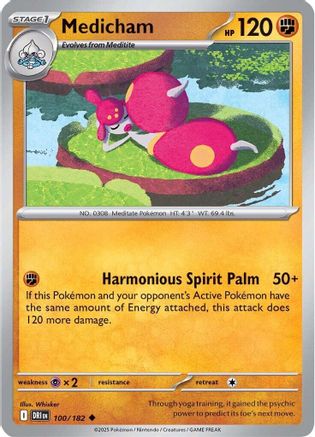 Medicham 100 - SV10 Destined Rivals Reverse Holofoil