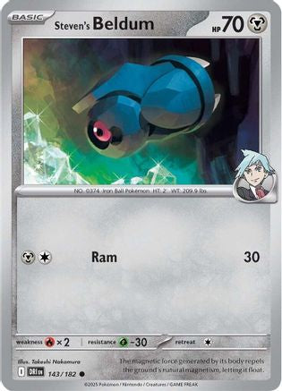 Steven's Beldum 143 - SV10 Destined Rivals Reverse Holofoil