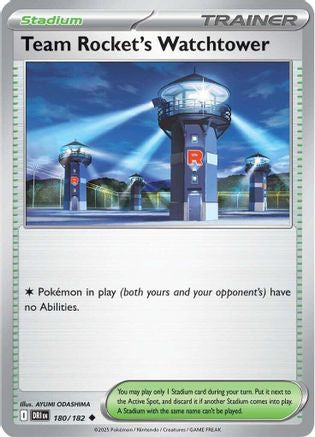 Team Rocket's Watchtower 180 - SV10 Destined Rivals Reverse Holofoil