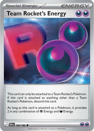 Team Rocket's Energy 182 - SV10 Destined Rivals Reverse Holofoil