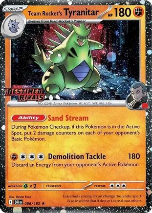Team Rocket's Tyranitar (Prerelease) 96 - SV10 Destined Rivals Holofoil