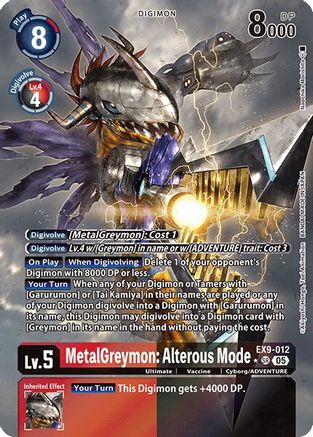 MetalGreymon: Alterous Mode (Alternate Art) (EX9-012) - Versus Monsters Foil
