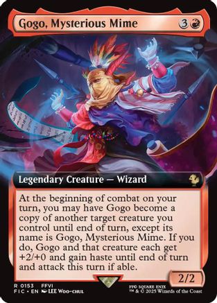 Gogo, Mysterious Mime (Extended Art) (FIC-153) - Commander: FINAL FANTASY Foil