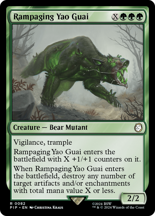 Rampaging Yao Guai (PIP-082) - Fallout Foil