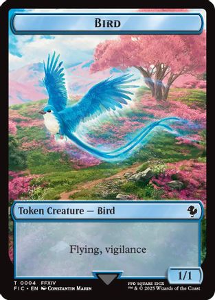 Bird // Hero (0029) Double-Sided Token (Surge Foil) (FIC-4 // 29) - Commander: FINAL FANTASY Foil
