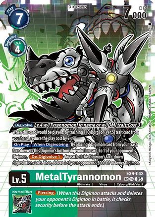 MetalTyrannomon (SP) (EX9-043) - Versus Monsters Foil