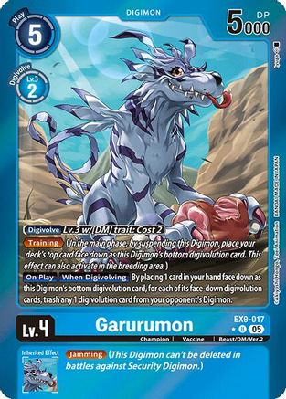 Garurumon (Limited Foil) (EX9-017) - Versus Monsters Foil