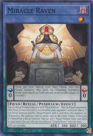 Miracle Raven (DUAD-EN084) - Duelist's Advance 1st Edition