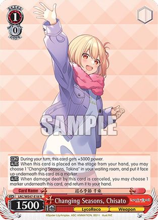 Changing Seasons, Chisato (LRC-WE47-E18 N) - Lycoris Recoil Premium Booster