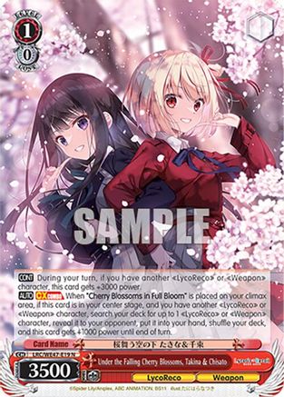 Under the Falling Cherry Blossoms, Takina & Chisato (LRC-WE47-E19 N) - Lycoris Recoil Premium Booster