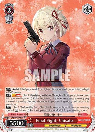 Final Fight, Chisato (LRC-WE47-E26 N) - Lycoris Recoil Premium Booster