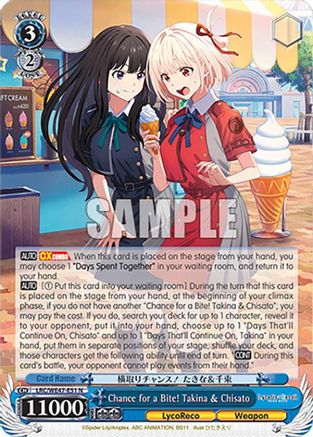 Chance for a Bite! Takina & Chisato (LRC-WE47-E51 N) - Lycoris Recoil Premium Booster