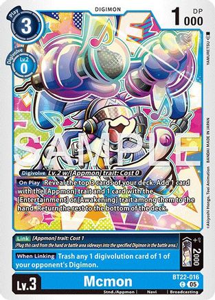 Mcmon (BT22-016) - Cyber Eden