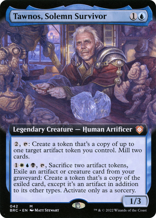 Tawnos, Solemn Survivor (BRC-042) - The Brothers' War Commander: (Extended Art) Foil