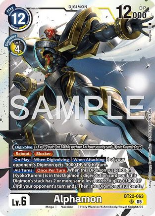 Alphamon (BT22-063) - Cyber Eden Foil