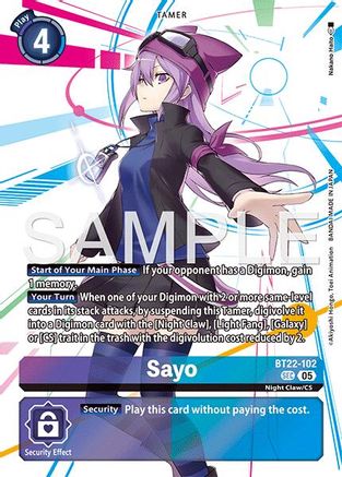 Sayo (BT22-102) - Cyber Eden Foil