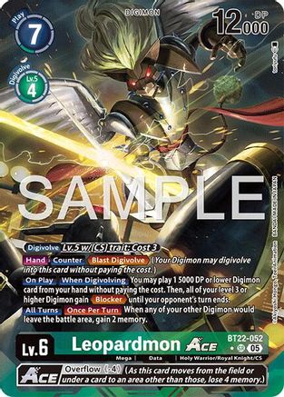 Leopardmon ACE (Alternate Art) (BT22-052) - Cyber Eden Foil