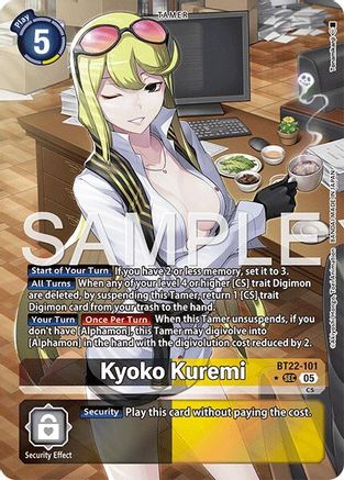 Kyoko Kuremi (Alternate Art) (BT22-101) - Cyber Eden Foil