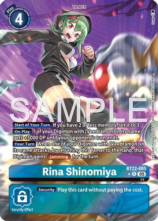 Rina Shinomiya (Alternate Art) (BT22-085) - Cyber Eden Foil