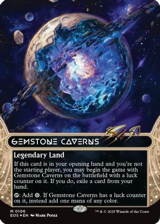 Gemstone Caverns (0106) (Borderless) (Galaxy Foil) (EOS-106) - Edge of Eternities: Stellar Sights Foil