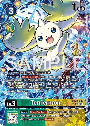 Terriermon (Box Topper) (BT22-043) - Cyber Eden Foil