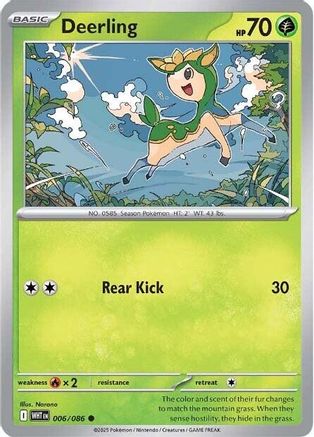 Deerling 6 - SV White Flare Reverse Holofoil