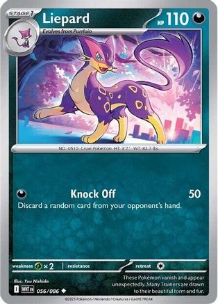 Liepard 56 - SV White Flare Reverse Holofoil