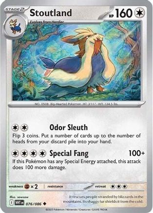Stoutland 76 - SV White Flare Reverse Holofoil