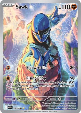 Sawk - 130/086 130 - SV White Flare Holofoil