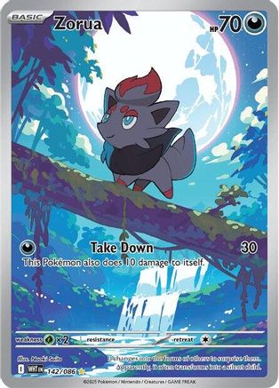 Zorua - 142/086 142 - SV White Flare Holofoil
