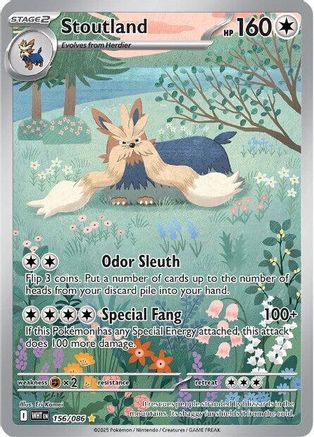 Stoutland - 156/086 156 - SV White Flare Holofoil