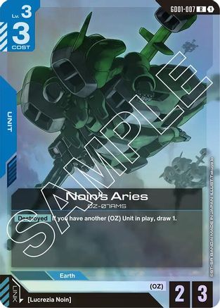 Noin's Aries GD01-007/undefined - Newtype Rising Holofoil
