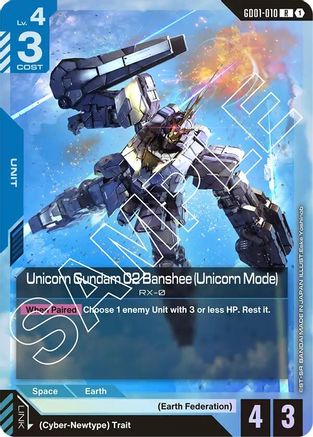 Unicorn Gundam 02 Banshee (Unicorn Mode) GD01-010/undefined - Newtype Rising Holofoil