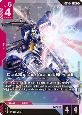 Duel Gundam (Assault Shroud) GD01-045/undefined - Newtype Rising Holofoil