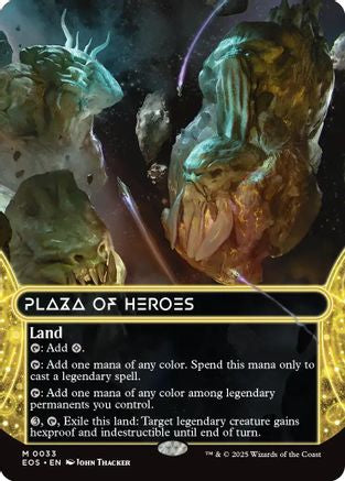 Plaza of Heroes (0033) (Borderless) (EOS-033) - Edge of Eternities: Stellar Sights Foil