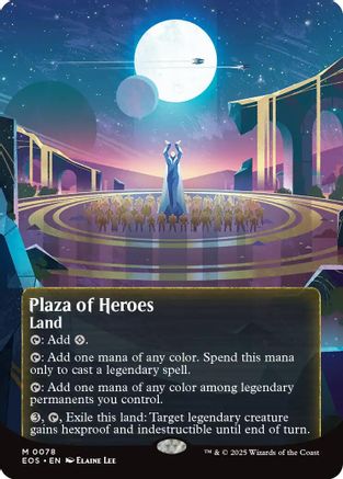 Plaza of Heroes (0078) (Borderless) (EOS-078) - Edge of Eternities: Stellar Sights Foil