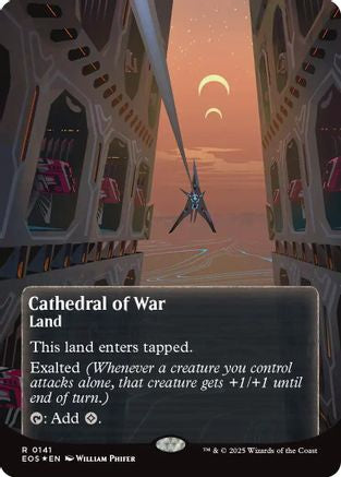 Cathedral of War (0141) (Borderless) (Galaxy Foil) (EOS-141) - Edge of Eternities: Stellar Sights Foil