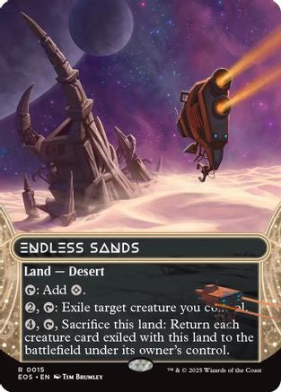 Endless Sands (0008) (Borderless) (EOS-015) - Edge of Eternities: Stellar Sights Foil