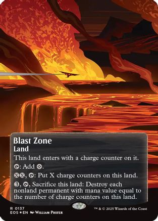 Blast Zone (0137) (Borderless) (Fracture Foil) (EOS-137) - Edge of Eternities: Stellar Sights Foil