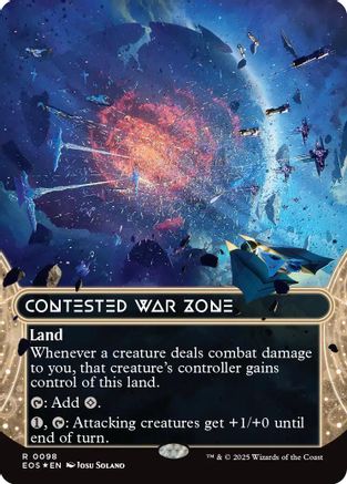 Contested War Zone (0098) (Borderless) (Galaxy Foil) (EOS-098) - Edge of Eternities: Stellar Sights Foil