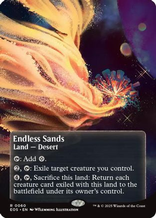 Endless Sands (0060) (Borderless) (Galaxy Foil) (EOS-060) - Edge of Eternities: Stellar Sights Foil