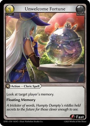 Unwelcome Fortune (103) - Distorted Reflections Foil