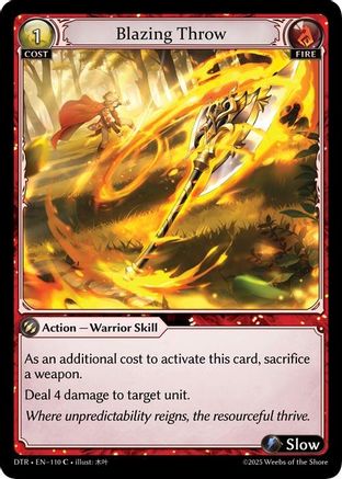 Blazing Throw (110) - Distorted Reflections