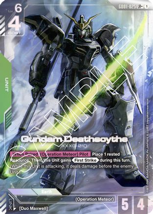 Gundam Deathscythe (GD01-025) (LR+) GD01-025/undefined - Newtype Rising Holofoil