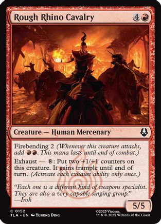 Rough Rhino Cavalry (TLA-152) - Avatar: The Last Airbender Foil